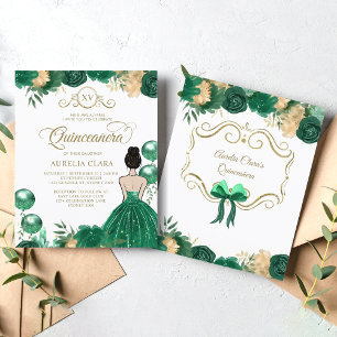 BUDGET Bloemen Groen Goud Prinses XV Quinceanera