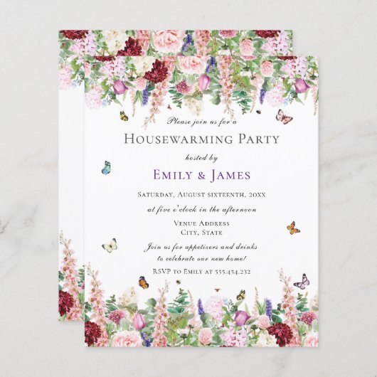 Budget Bloemen Housewarming Party (Voorkant / Achterkant)