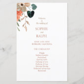 Budget Bloemen Huwelijksprogramma Papiervel (Voorkant)