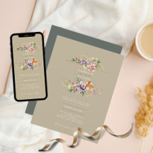 Budget Bloemen Huwelijksuitnodigingen Boho Wilde B