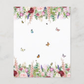 Budget Bloemen Koppels Douche uitnodiging (Achterkant)