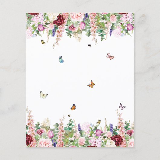 Budget Bloemen Koppels Douche uitnodiging (Achterkant)