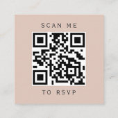 Budget Bloemen Lente Huwelijk QR Code RSVP Informatiekaartje (Achterkant)