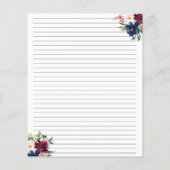 Budget Bloemen Marine Blauw Bourgondië Keuken Rece Flyer (Achterkant)