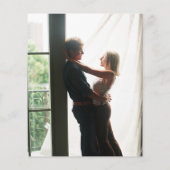 Budget Bloemen Marine Blauw Goud Foto Bruiloft Uit (Achterkant)