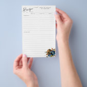 Budget Bloemen Marine Blauw Terracotta Receptenbla Flyer (Hand)