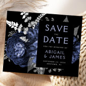 Budget Bloemen Marine Blauw Zilver Save the Date
