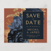 Budget Bloemen Navyblauw Roestbruin Trouw Save the (Voorkant)