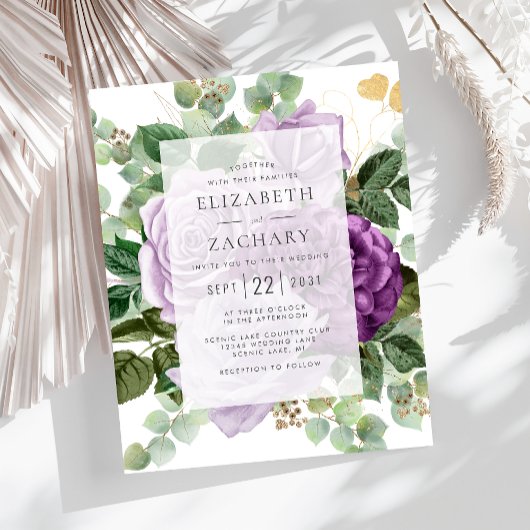 Budget Bloemen Paars Goud Eucalyptus Bruiloft