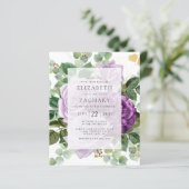 Budget Bloemen Paars Goud Eucalyptus Bruiloft (Staand voorkant)