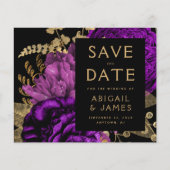 Budget Bloemen Paarse Gouden Huwelijk Save the Dat (Voorkant)