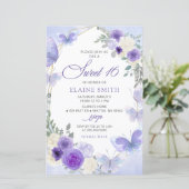 Budget Bloemen Paarse Lila Vlinders Sweet 16 (Staand voorkant)