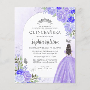 Budget Bloemen Paarse Prinses Foto Quinceañera