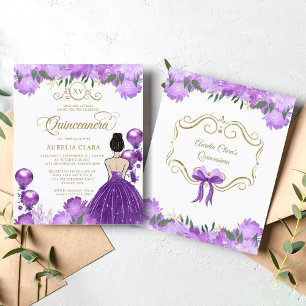BUDGET Bloemen Paarse Prinses XV Quinceanera