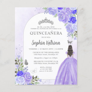 Budget Bloemen Paarse TWEETALIG Spaans Quinceanera