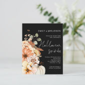 Budget Bloemen Pompoen Script Halloween Party Zwar (Staand voorkant)