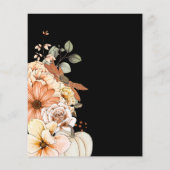 Budget Bloemen Pompoen Script Halloween Party Zwar (Achterkant)