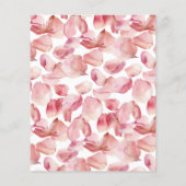 Budget Bloemen & Prosecco Bruidsfeest Uitnodiging Flyer (Achterkant)