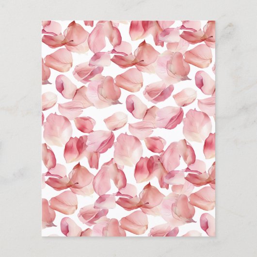 Budget Bloemen & Prosecco Bruidsfeest Uitnodiging Flyer (Achterkant)