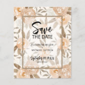 Budget Bloemen QR Code Trouwkaart Save the Date (Voorkant)