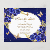 BUDGET Bloemen Royal Blue Butterfly Quinceanera (Voorkant)