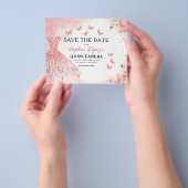 Budget Bloemen Roze Prinses Verjaardag Quinceanera Flyer (Hand)