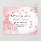 Budget Bloemen Roze Prinses Verjaardag Quinceanera Flyer (Voorkant)