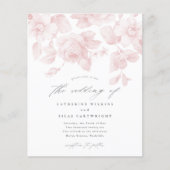Budget Bloemen Script Roze Bruiloft (Voorkant)