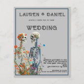 Budget Bloemen Skelet Minimalistische QR Code Brui (Voorkant)