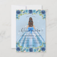 Budget Bloemen Stoffig Blauw Glam Prinses Quincean