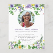 Budget Bloemen Viering van het leven Begrafenis Flyer (Achterkant)