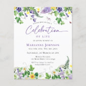 Budget Bloemen Viering van het leven Begrafenis Flyer (Voorkant)