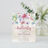 Budget Bloemen Vlinder Tuin Baby shower (Staand voorkant)