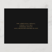 Budget Bloemen Zwart Goud Trouwen Save the Date (Achterkant)