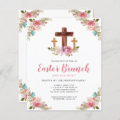 Budget Bloemend Religieus Kruis Pasen Brunch Uitno (Voorkant / Achterkant)