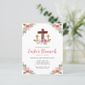 Budget Bloemend Religieus Kruis Pasen Brunch Uitno (Staand voorkant)