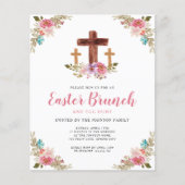 Budget Bloemend Religieus Kruis Pasen Brunch Uitno (Voorkant)