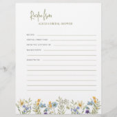 Budget bloemenreceptenblad sjabloon voor multomap flyer (Voorkant)