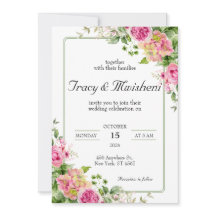 Budget bloemenroze bruiloft