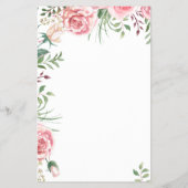 Budget bloemenroze script bruids douche uitnodigin flyer (Achterkant)