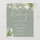 Budget Bloemenverlichting Sage Groene Bruiloft Uit (Voorkant)