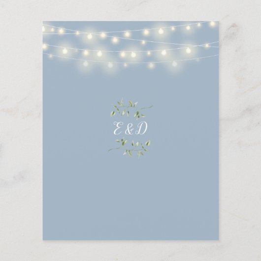 Budget Bloemenverlichting Stoffig Blauw Bruiloft U (Achterkant)