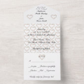 Budget Bloemhartens Alles-in-één Trouw Uitnodiging (Binnen)