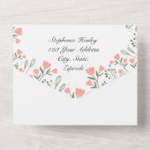 Budget Bloemhartens Alles-in-één Trouw Uitnodiging (Achterkant)