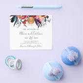 Budget bloemige boho monogram gehuwelijksuitnodigi flyer (Enkel)