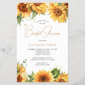 Budget bloemige botanische bruidsdouche uitnodigin flyer (Voorkant)