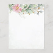 Budget Bloemige Eucalyptusbladeren Trouw Uitnodigi (Achterkant)