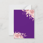 Budget bloemige verjaardags uitnodiging in roze go (Achterkant)