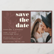 Budget Bloemige Warme Rustieke Foto Save The Date