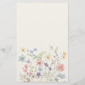 Budget bloemrijke elegante trouwmenu flyer (Achterkant)